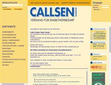 Tablet Screenshot of callsen-diabetik.de
